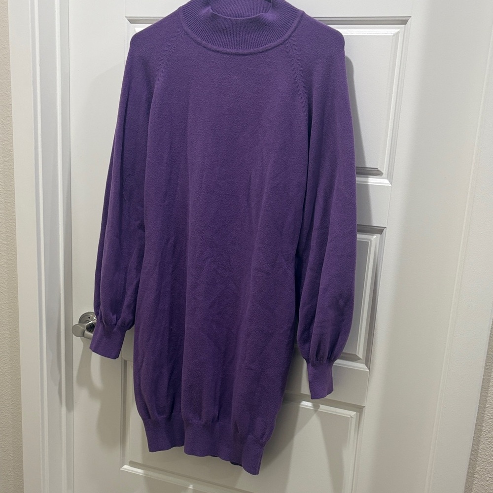 Super Soft Mock Neck Sweater Dress